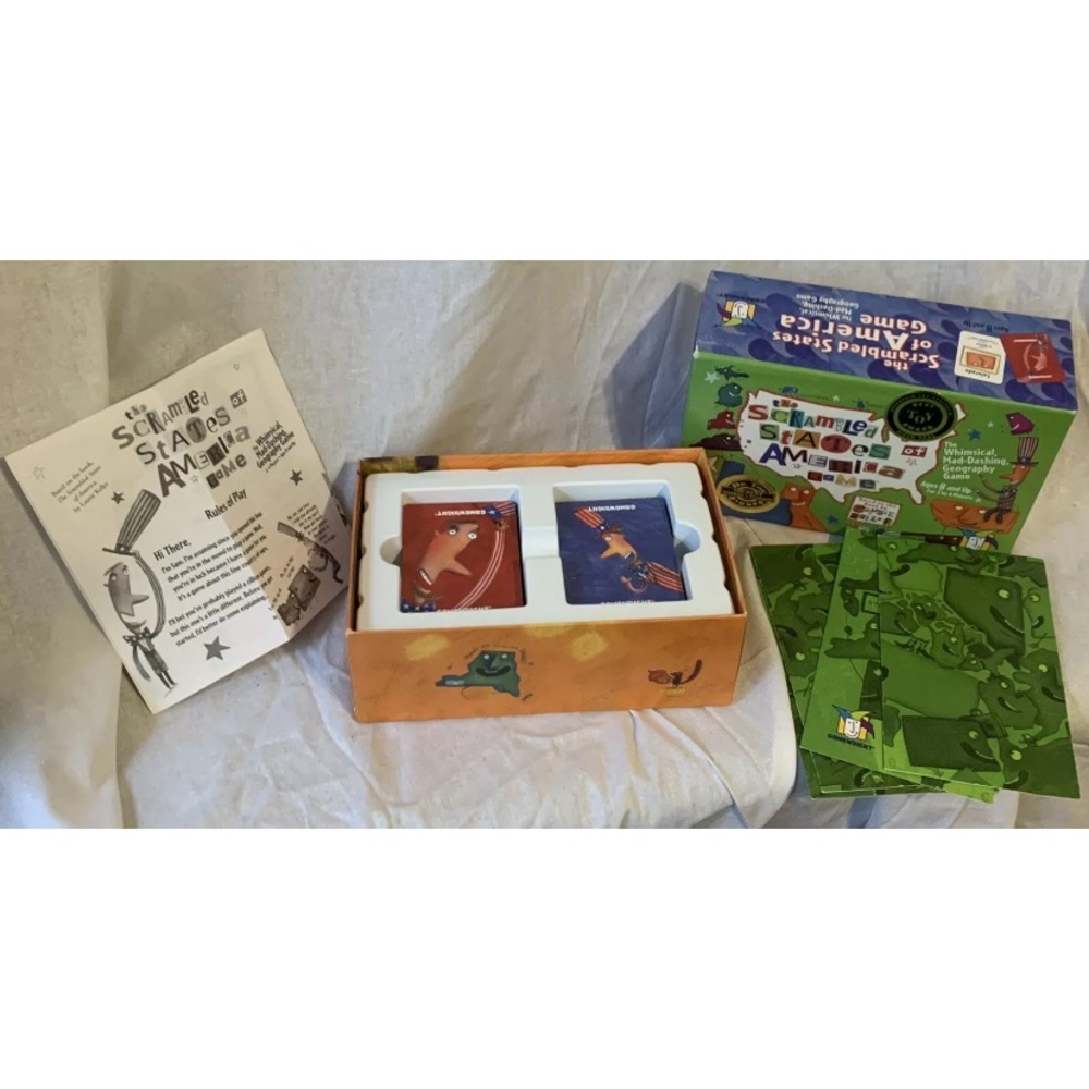 Gamewright The Scrambled States of America USA Geography Learning Card Game  8+